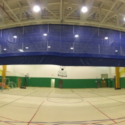 Roll-Up gym divider curtain in dubai